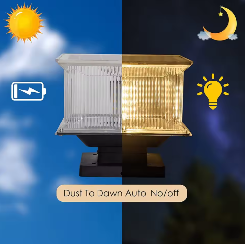Pegasus 7W Solar Square Path Light with Smart Sensor IP65