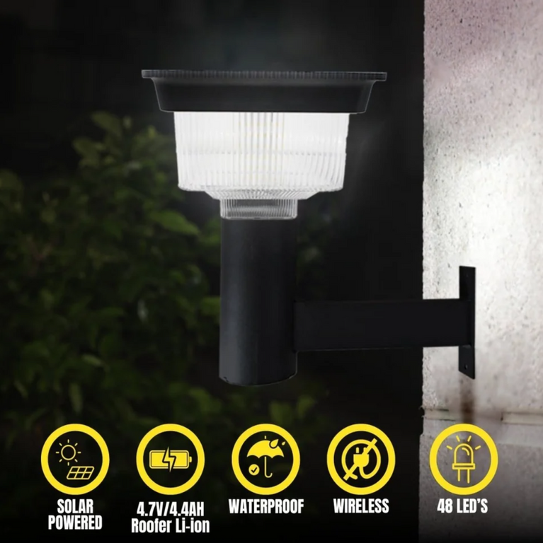 Pegasus Wide Top Solar LED Wall Light 7W
