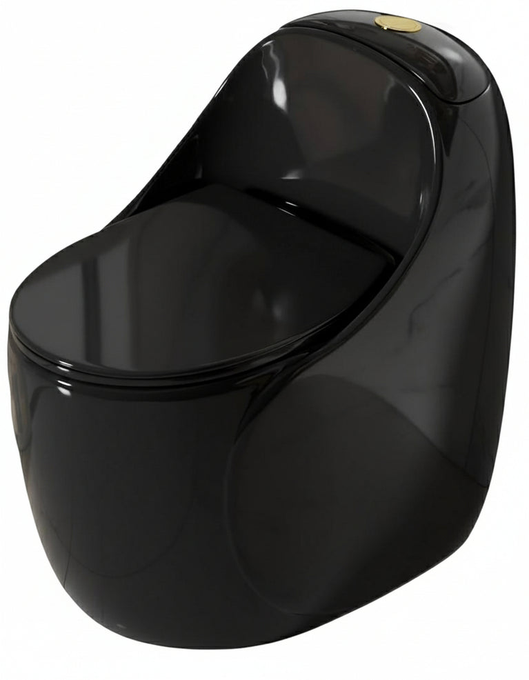 Black Streamline One Piece Toilet Suite S-Trap WELS 4 Star 3/6L