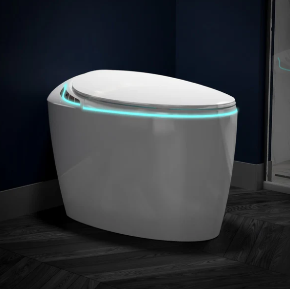 AquaHalo Smart Rimless Back-to-Wall Toilet Suite with Ambient LED & Integrated Cistern