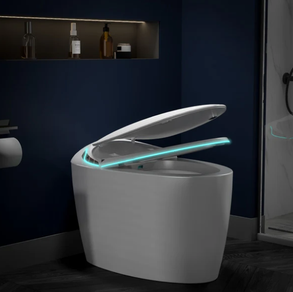 AquaHalo Smart Rimless Back-to-Wall Toilet Suite with Ambient LED & Integrated Cistern
