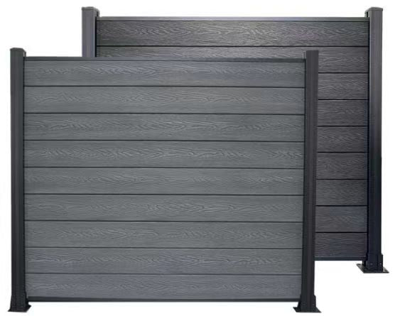 1.8m x 1.8m WPC Privacy 3D Wood Grain Fence Panel Kit