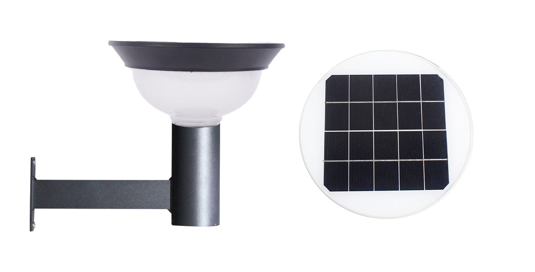 Pegasus 7W Solar Wall Mount Light with Soft Dome Design